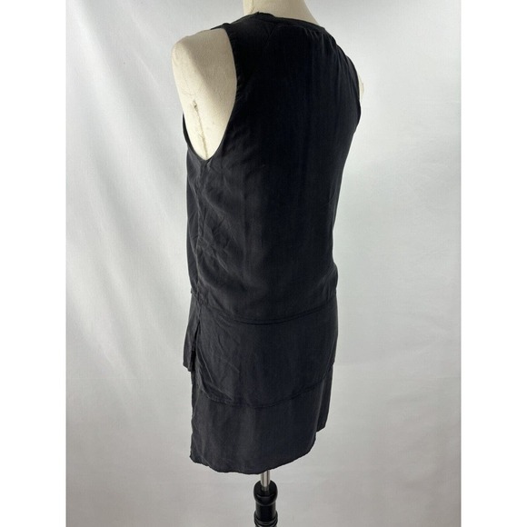 Anine Bing Sleeveless Shift Dress Black XS Overlay Layered - Picture 11 of 11